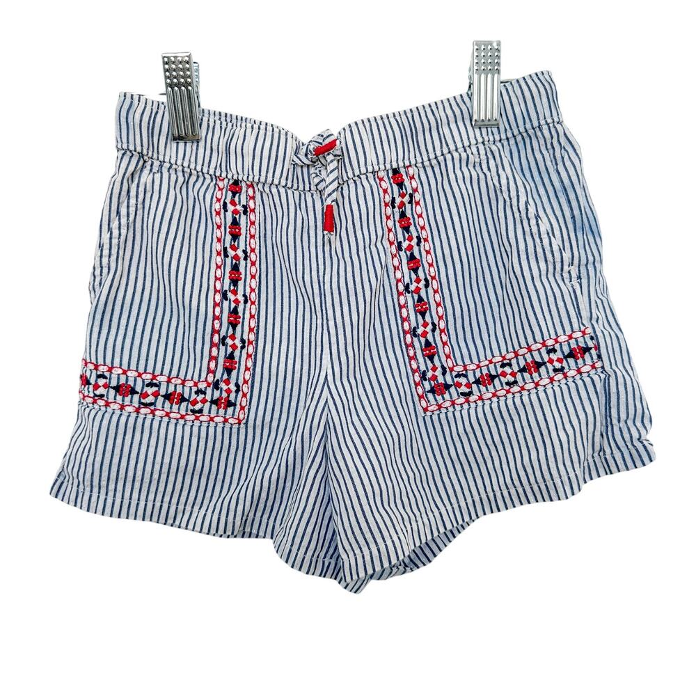 Cute Preppy Vineyard Vines Blue & White Striped Embroidered Shorts